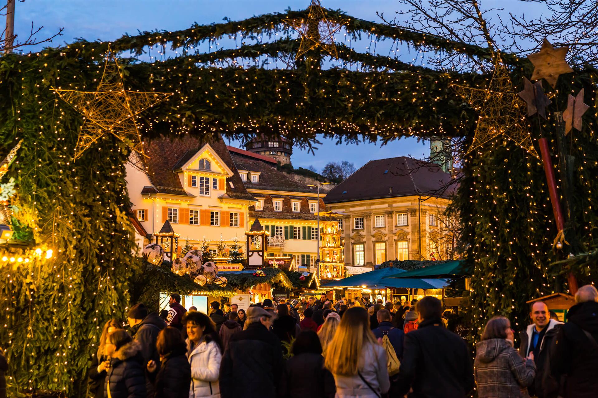 Der Weihnachtsmarkt in der Esslinger Altstadt.